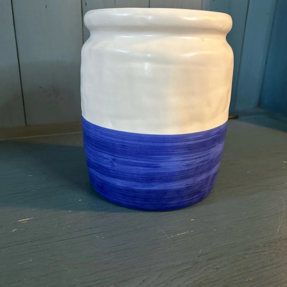 New IKEA Blue and White Ceramic Vase